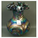 Fenton Cont.Purple Scroll Embossed Vase