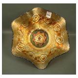 Fenton Amethyst Captive Rose Ruffled Bowl