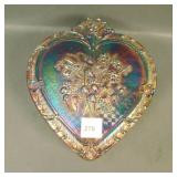 Fenton Purple Strawberry Heart Shape Box