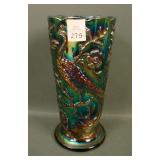 Fenton Purple Peacock Summer Gardens Vase