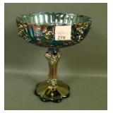 Fenton Rose Bud Stemmed Compote