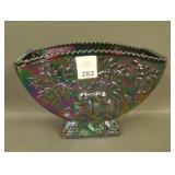 Fenton Purple Lovebirds Fan Shaped Planter