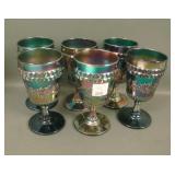 6 St. Clair Purple Wind Flower Goblets