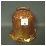 Imperial Dk Mg Leaf Columns Ruffled Lamp Shade