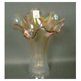 Imperial Clear/ Marigold Interior Ribbed Vase