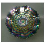Dugan Elec Purple Fishscales & Beads Bowl/Plate