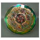 Fenton Blue Hearts & Vine Plate