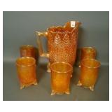 Fenton Marigold Leaf Tiers 7 Pc Water Set