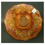 Fenton Dk Marigold Orange Tree  9 1/4" Plate