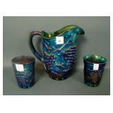Imperial Grape Purple Water Pitcher & Two Tumblers