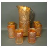 Dugan Marigold Harvest Flower 7 Pc Tankard Set