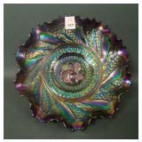 Dugan Purple Round Up Low Ruffled Bowl