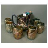 European Blue Starburst 7 Pc Squatty Water Set