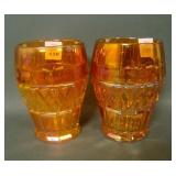 Two Inwald Dk MG Diamond & Bar Tumblers