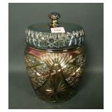 Brockwitz Blue Triple Alliance Covered Cracker Jar