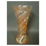 McKee Marigold Spiral Diamomd Point Vase