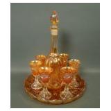 Maker? Marigold Star & Fan 9 Pc Cordial Set