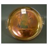 Elme Glasbruk/Sweden Marigold Edvin Handled tray