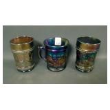 Three Piece Carnival Glass Lot