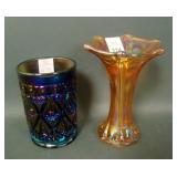 Two Piece Imperial Carnival Glass Lot