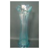 ALIG Contemporary Ice Blue Thin Rib Vase