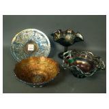 Four Piece Fenton Carnival Glass Lot