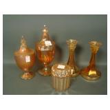 Four Piece Carnival Glass Lot