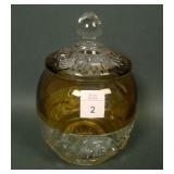 Riverside Amber Stained Esther Covered Sugar