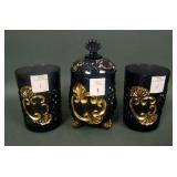 Lot of  3 Riverside Glass Amethyst Croesus Items