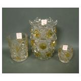 Three Piece Amber Stain Lot