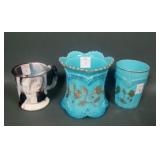 Three Piece Opaque Glass Lot