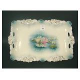 RS Prussia Reflecting Pond Lily Dresser Tray
