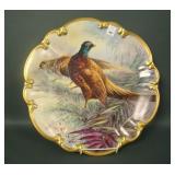 Artist Signed Koenig Lg Platter with Pheasant