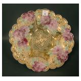 Un-Signed Nippon Gold/Floral Moriage Bowl