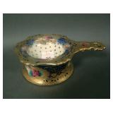 Nippon Cobalt Trimmed Tea Strainer