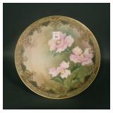Signed Nippon Floral Bisque Plaque