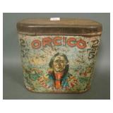 "Orcico"  Covered  Cigar  Tin