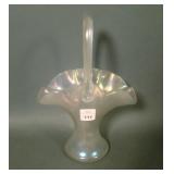 Steuben Verre de Soie Ruffled Basket