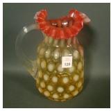 Phoenix Cranberry /Amber Opal Coin Spot  Pitcher