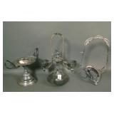 Three Piece Victorian Silver Plate Lot