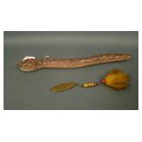 Vintage N.Y. Wooden Hand Carved Snake Ice F