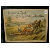 Wm. Anson Wood "Twine Binding Harvester" Litho