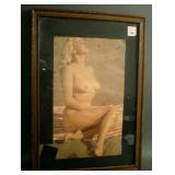 Vintage Framed Marilyn Monroe Nude Print