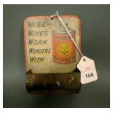 Solarine Tin Advertising Hanging Match Holder