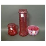 Three Piece Victorian Glass Lot