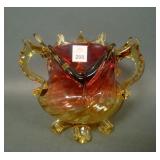Victorian Amberina Tri-Cornered3 Ftd. Bowl