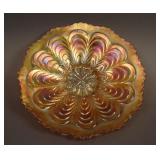 6 3/8” Fenton Peacock Tail Flared Plate – Mari.