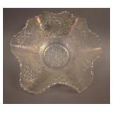 6 ¾” Fenton Leaf Chain 6 Ruffled Bowl – White
