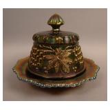 N G&C Covered Butter Dish – Purple (scarce; nice