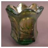 Imperial Flute Toothpick Holder – Green w/ Swirls